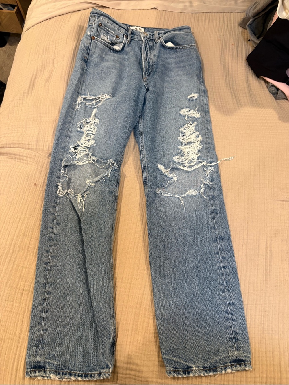 Agolde 90s Mid Rise Loose Fit Jeans in Fall Out Women's size 25